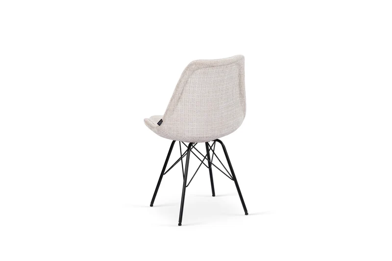 Chaise en tissu, pieds croisés en métal 58x49,5x83CM-BALA