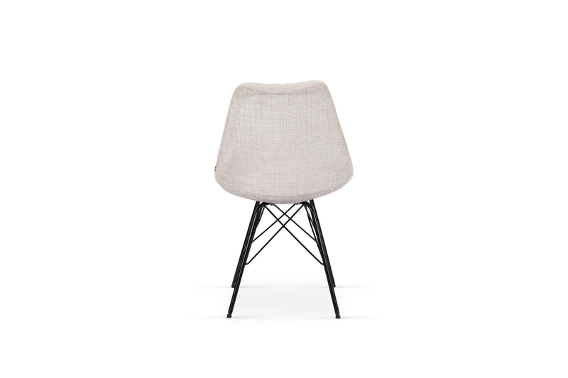 Chaise en tissu, pieds croisés en métal 58x49,5x83CM-BALA