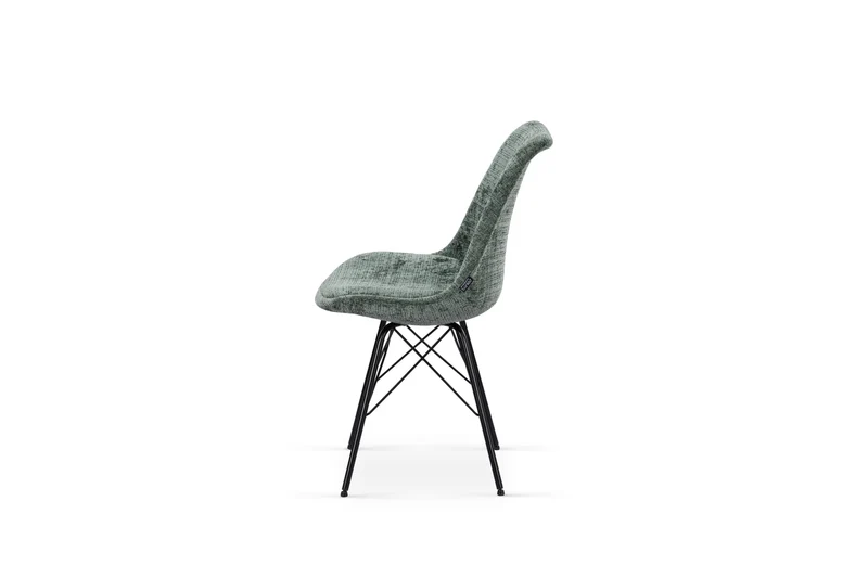 Chaise en tissu, pieds croisés en métal 58x49,5x83CM-BALA