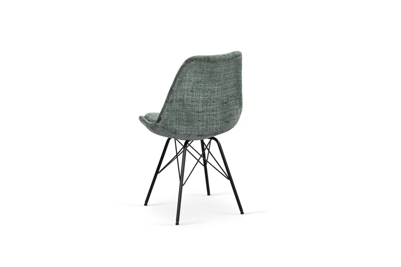 Chaise en tissu, pieds croisés en métal 58x49,5x83CM-BALA