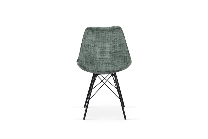 Chaise en tissu, pieds croisés en métal 58x49,5x83CM-BALA