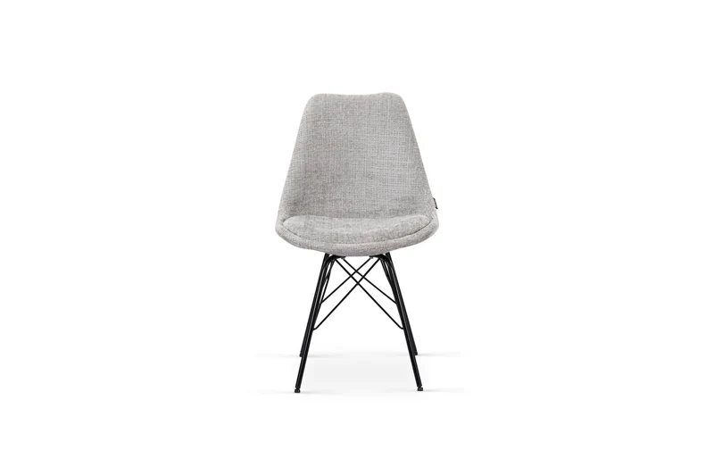 Chaise en tissu, pieds croisés en métal 58x49,5x83CM-BALA