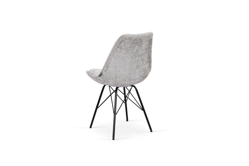 Chaise en tissu, pieds croisés en métal 58x49,5x83CM-BALA