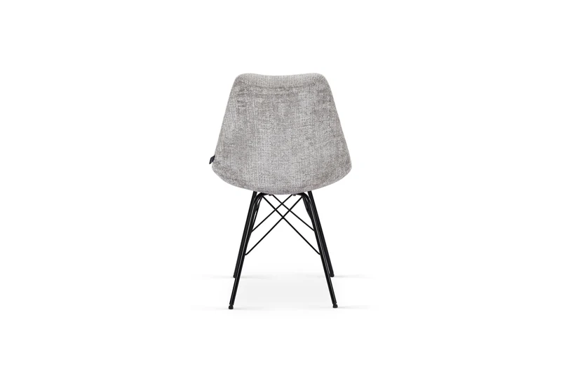 Chaise en tissu, pieds croisés en métal 58x49,5x83CM-BALA