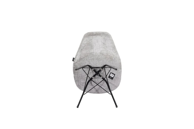 Chaise en tissu, pieds croisés en métal 58x49,5x83CM-BALA
