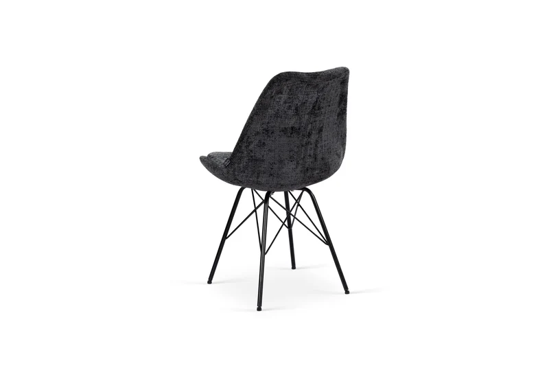 Chaise en tissu, pieds croisés en métal 58x49,5x83CM-BALA
