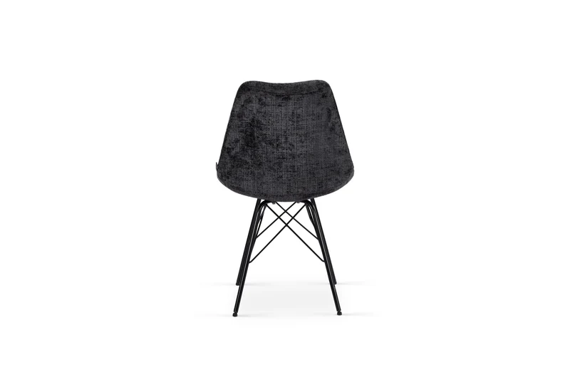 Chaise en tissu, pieds croisés en métal 58x49,5x83CM-BALA