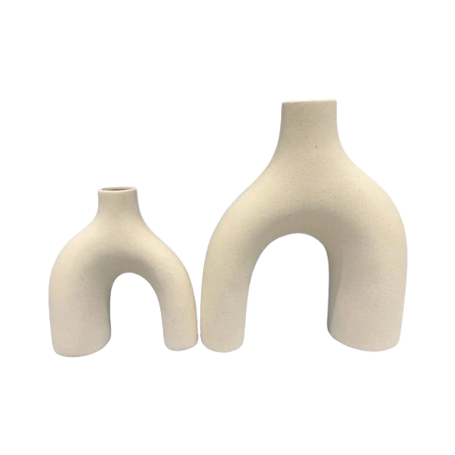 Vase en ceramique blanc