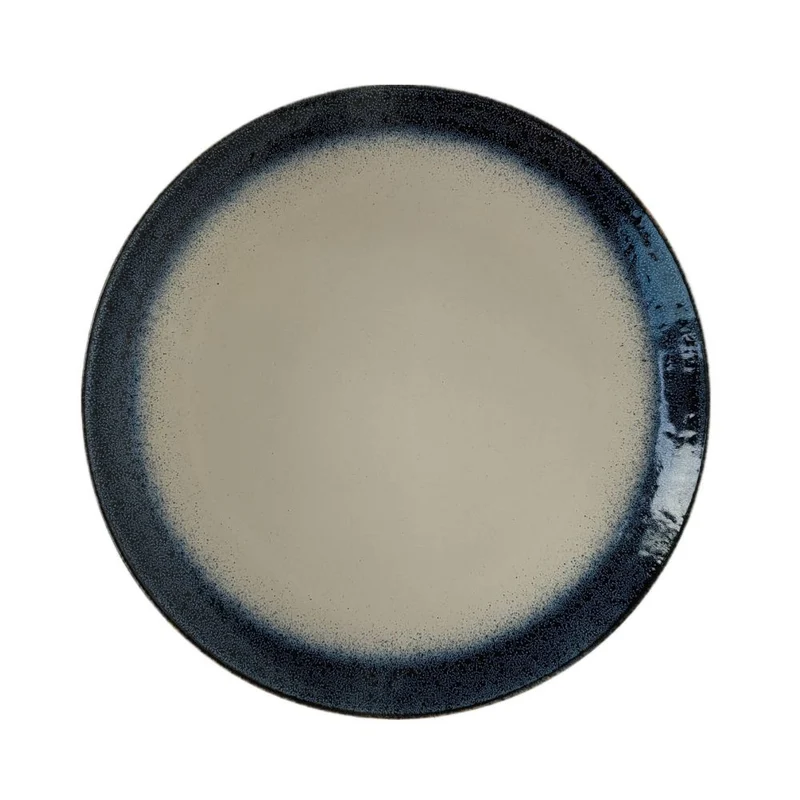 Assiette plate en ceramique, D27CM - AZUR