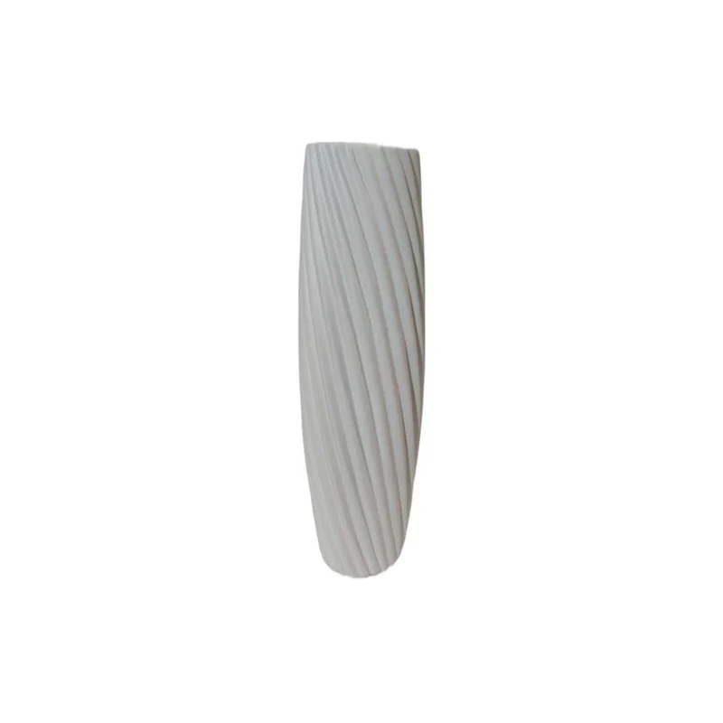 Vase en ceramique blanc, H46cm