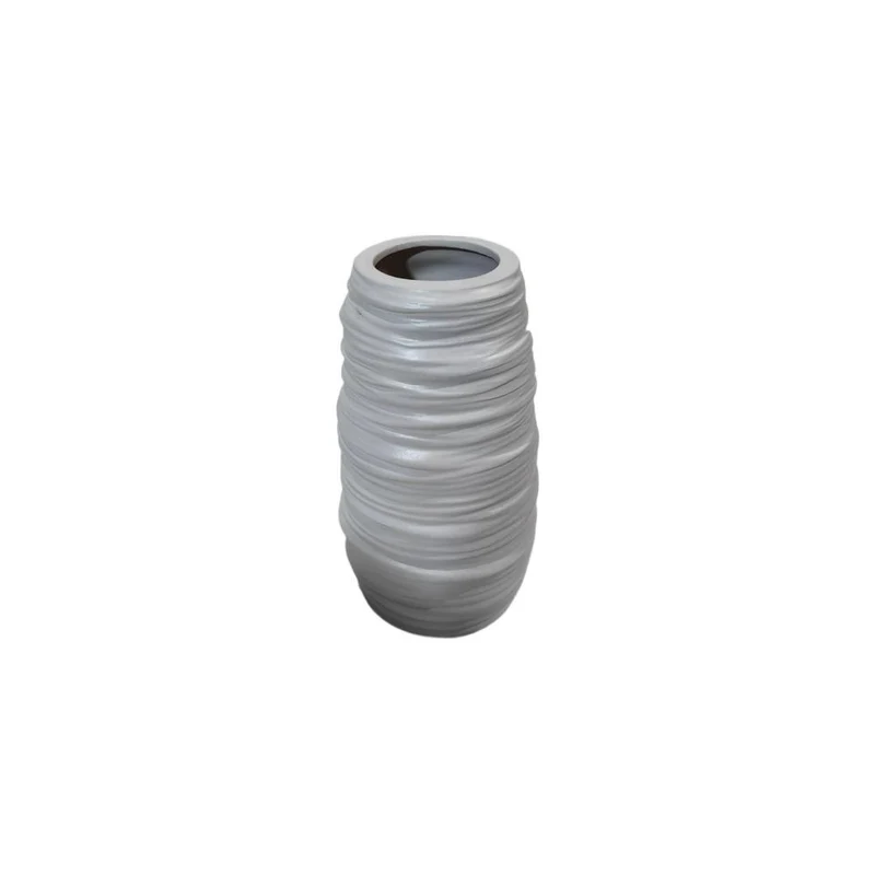 Vase en ceramique blanc, H22cm
