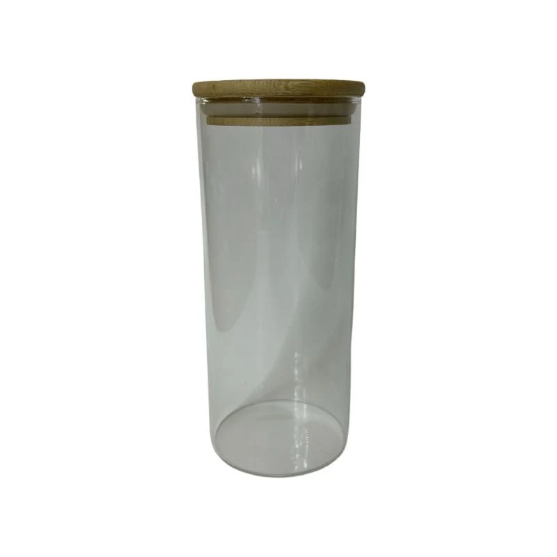 Pot hermétique en verre, D6,5xH20cm
