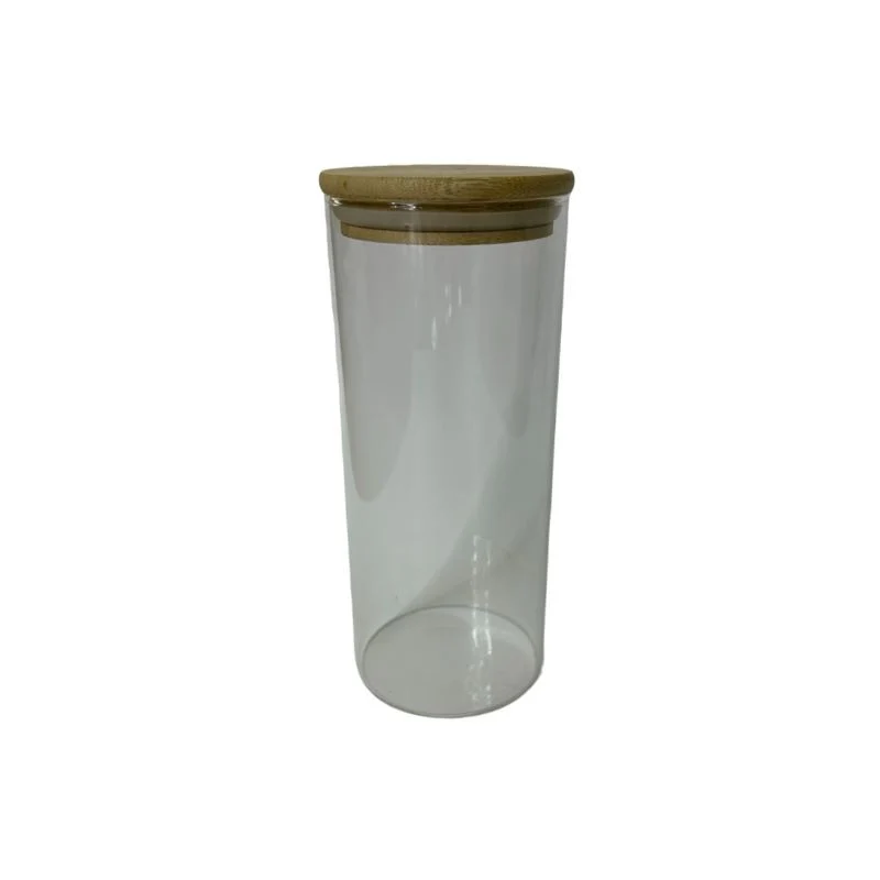 Pot hermétique en verre, D6,5xH15cm