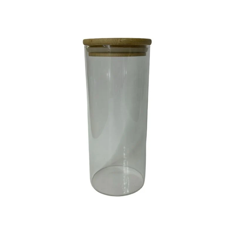 Pot hermétique en verre, D6,5xH12cm