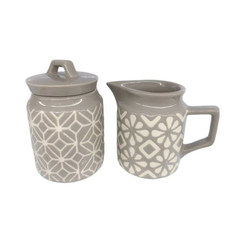 Set de 2 pots en céramique, D7xH11cm, 10xH8,5cm