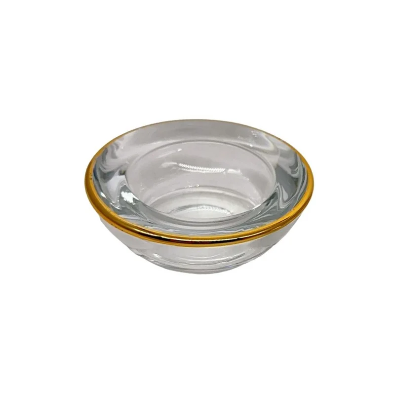 bougeoir en verre transparent, D7,5xH3,5 cm