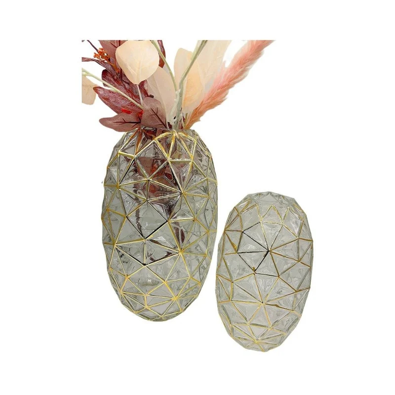 Vase en verre transparent, D20xH34 cm