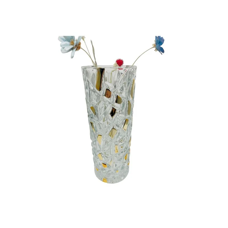 Vase en verre transparent, D12xH30 cm