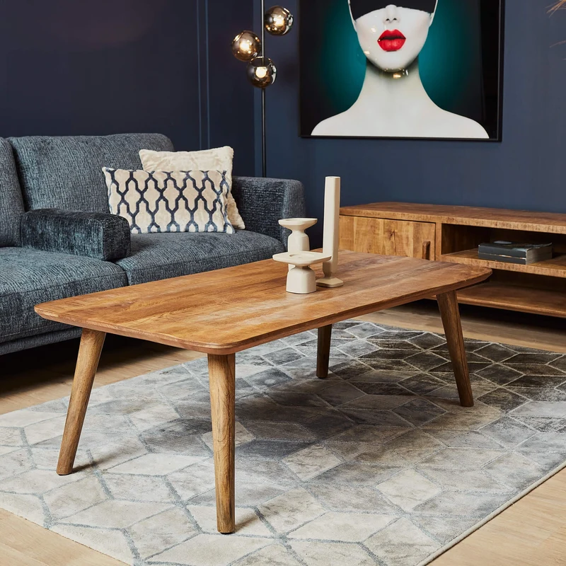 Table basse en bois de manguier, 130x70xH45cm - MAYA