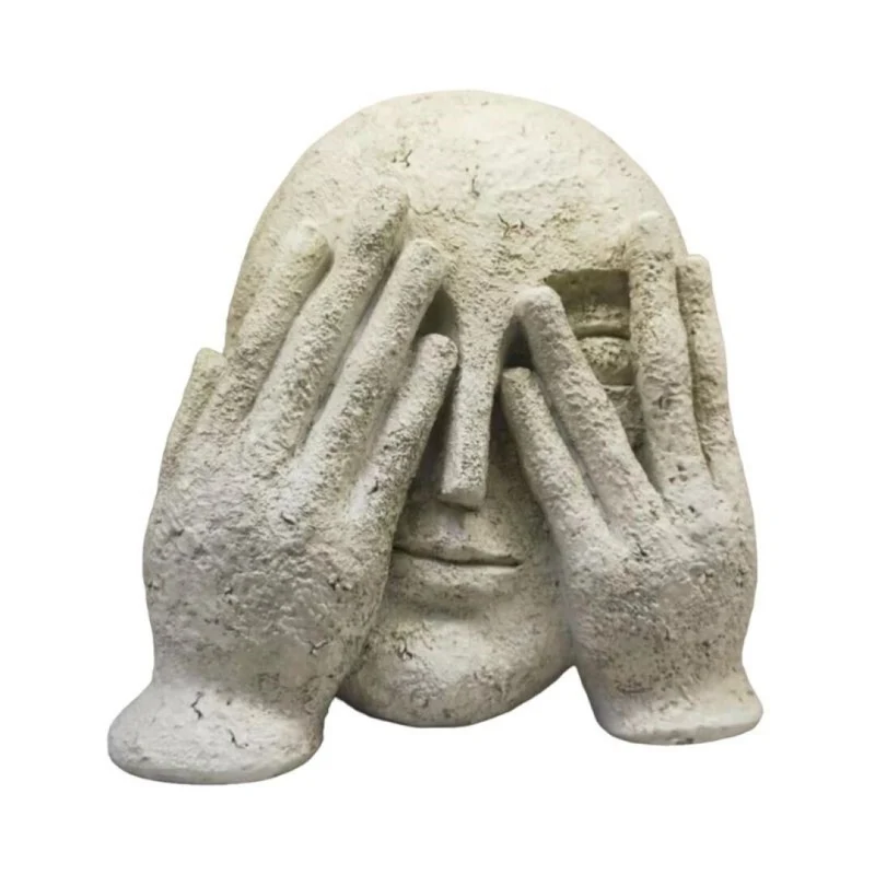 Visage déco en polyrésine, 20xH17 cm