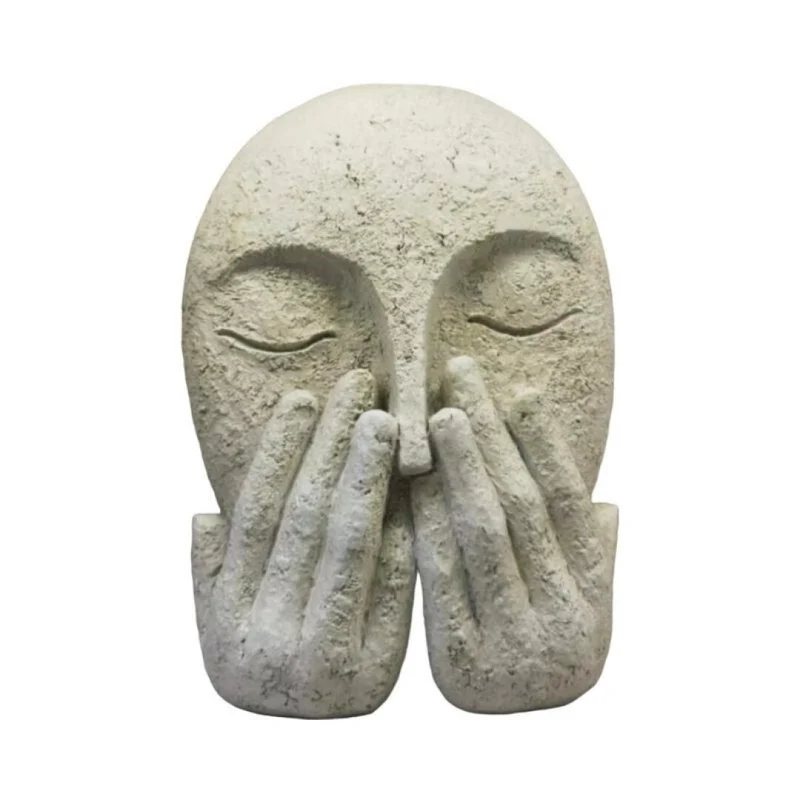 Visage déco en polyrésine, 14xH17 cm