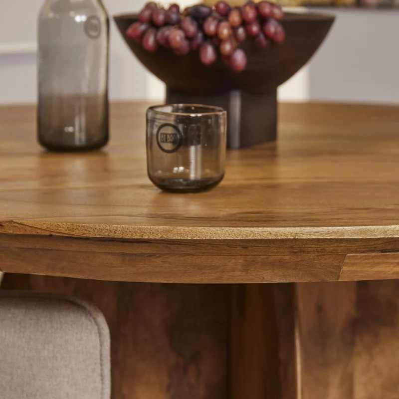 Table à manger en bois de manguier, epaisseur 6 cm, H76 cm - TORONTO