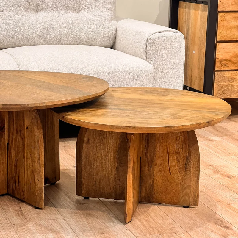 Table à manger en bois de manguier, epaisseur 6 cm, H76 cm - TORONTO