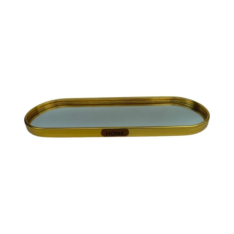 Plateau de presentation miroir ovale, 30x10cm