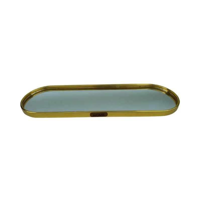 Plateau de presentation miroir ovale, 40x12cm