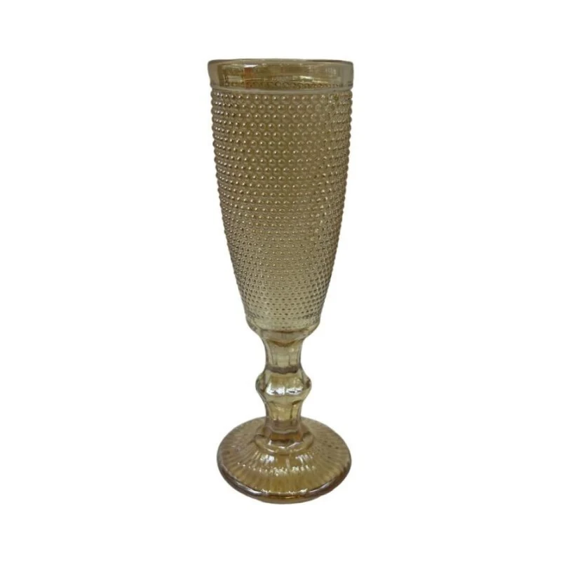 Flûte à champagne en verre ambre, D6xH20CM, 160ML - KRYSTA
