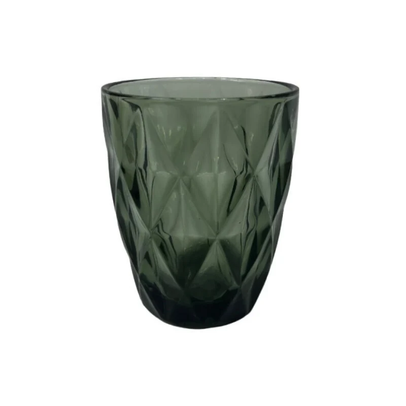Verre à eau en verre gris, D8xH10CM, 250ML - LUXY