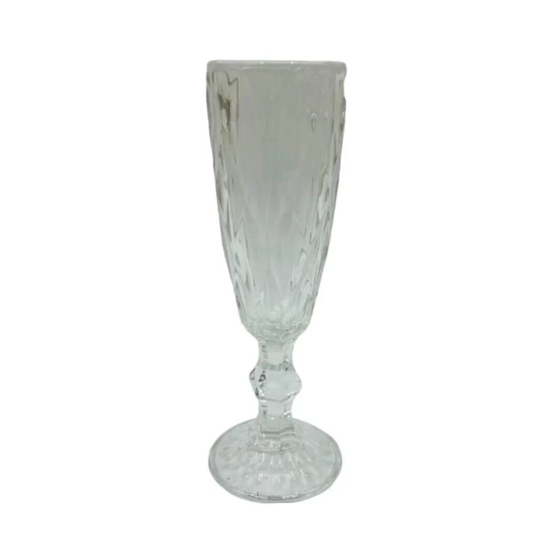Flûte à champagne en verre transparent, D6xH20CM, 160ML - LUXY