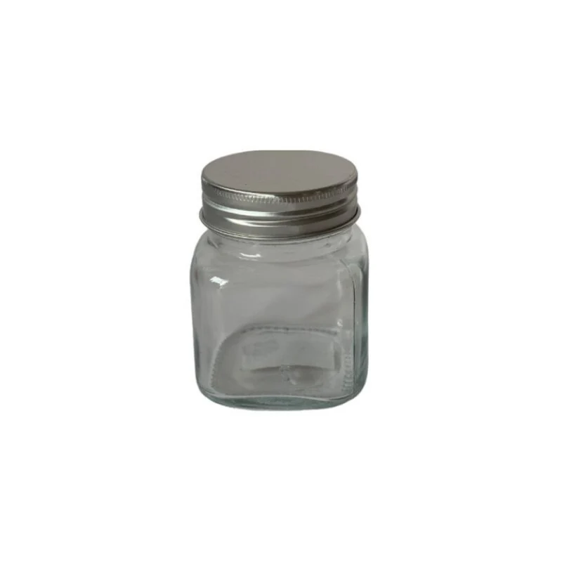 Pot hermétique en verre, 5,8x5,8xH7,5cm, 100ml