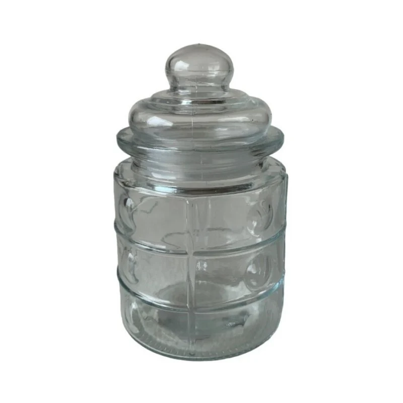 Pot en verre transparent hermétique, D7x13cm, 320ml