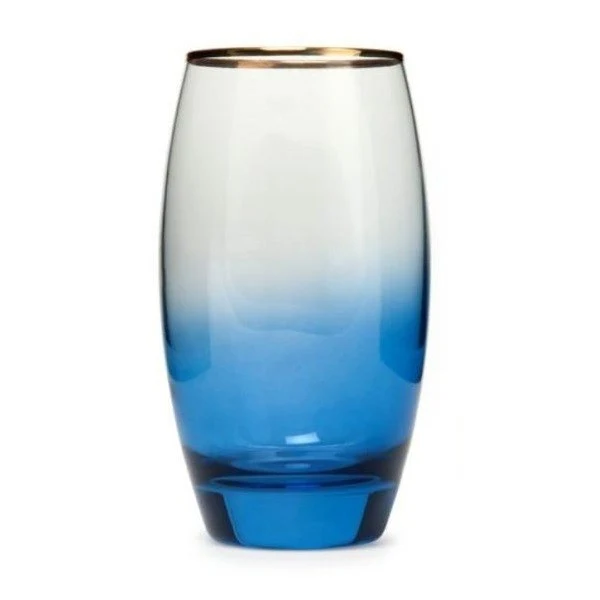 Verre 50CL BLEU Contour doré - GALAXY