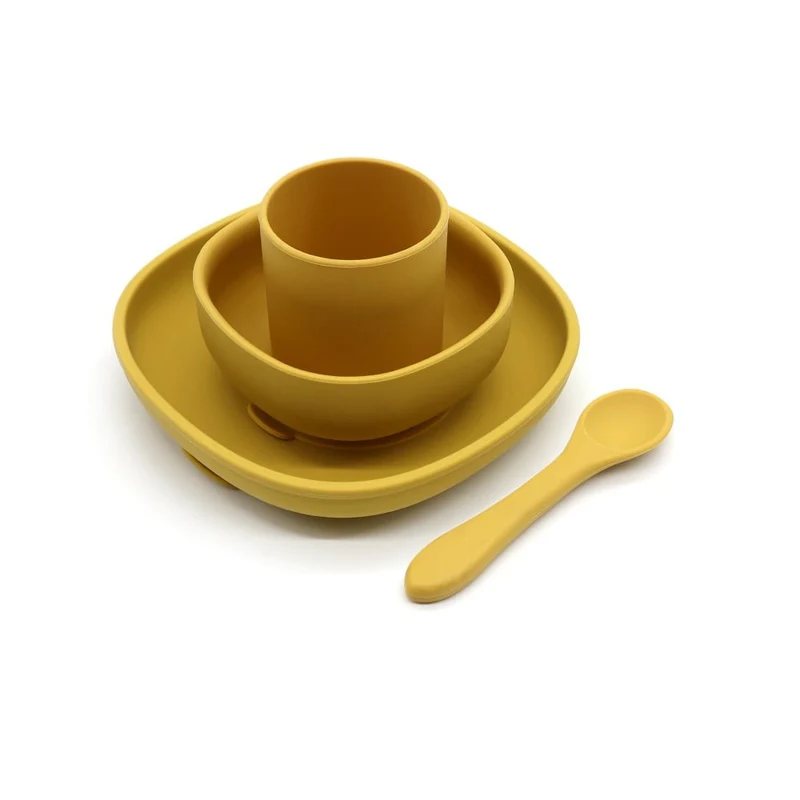 Set 4 pcs vaisselle en silicone pour enfant - APRIL