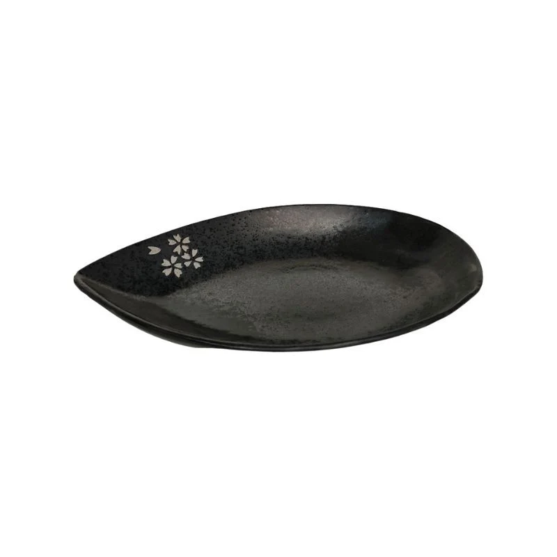 Coupelle en ceramique noir, 20x13,5cm