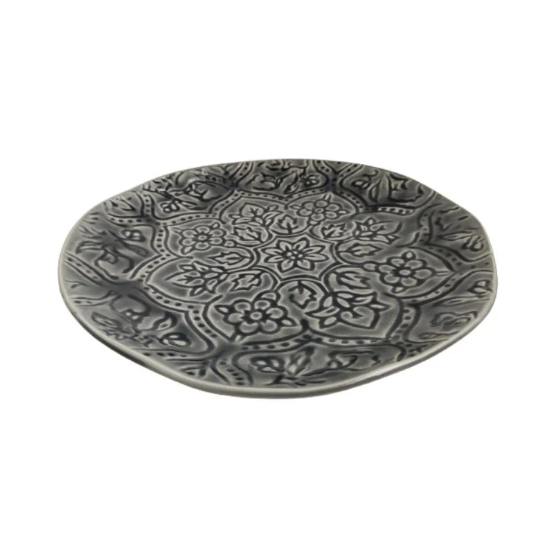 Assiette plate en céramique, D28cm - NORA