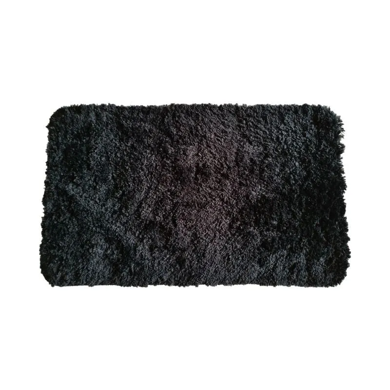 Tapis de bain rectangulaire noir, 45x75CM - BILLY