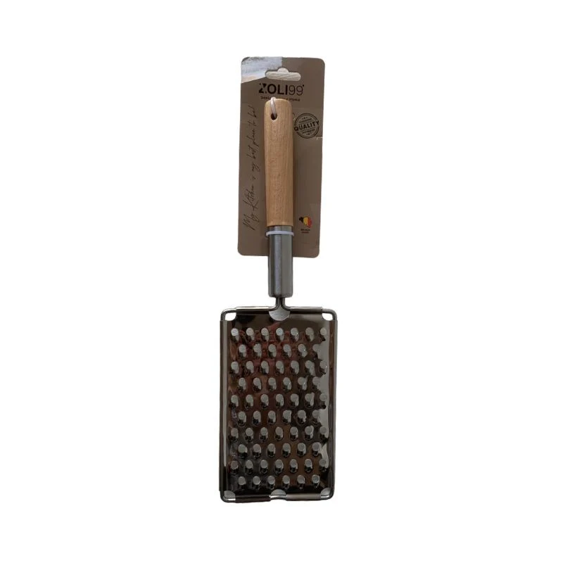 Râpe à fromage en acier inoxydable et manche en bois, 8,6xH30cm - COOK