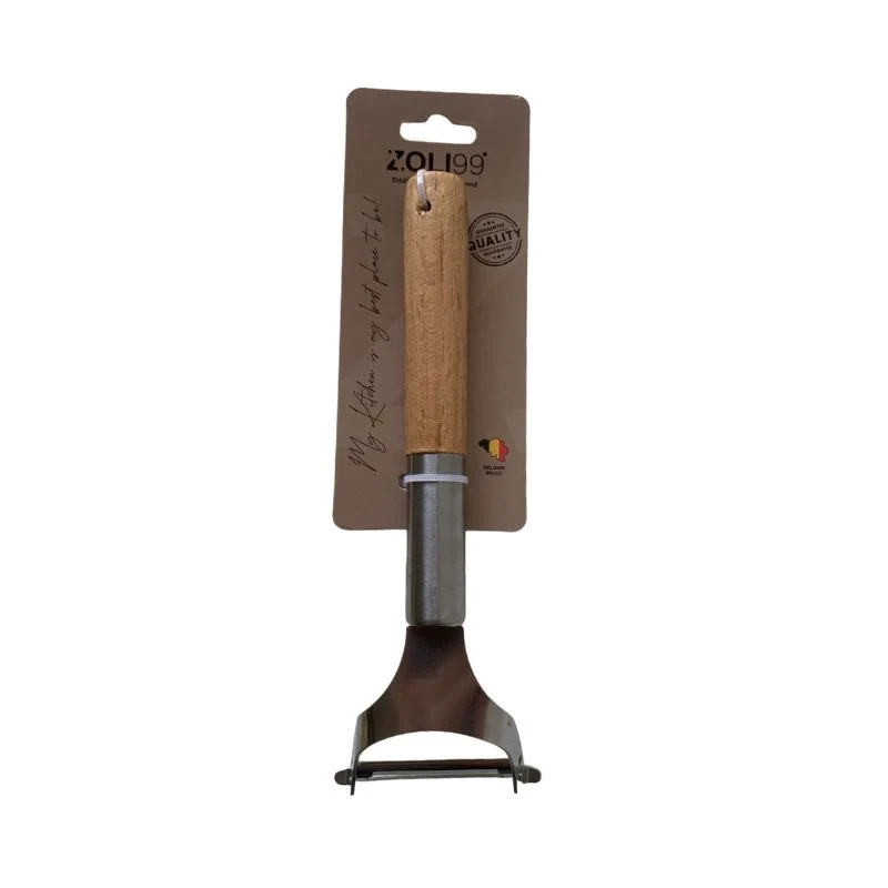 Eplucheur en acier inoxydable et manche en bois, 7xH19,5cm - COOK