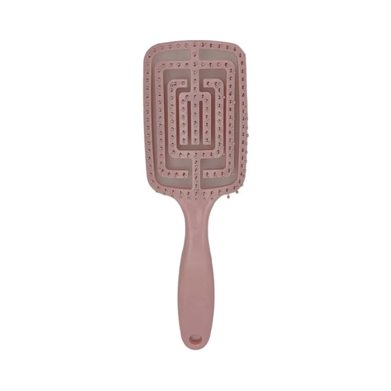 Brosse à cheveux 21,5x7cm, 2 coloris assortis rose, noir