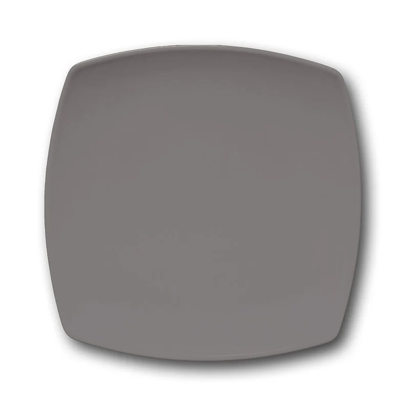 Assiette plate en céramique carrée GRISE 27x27CM - ALCEA GRIS