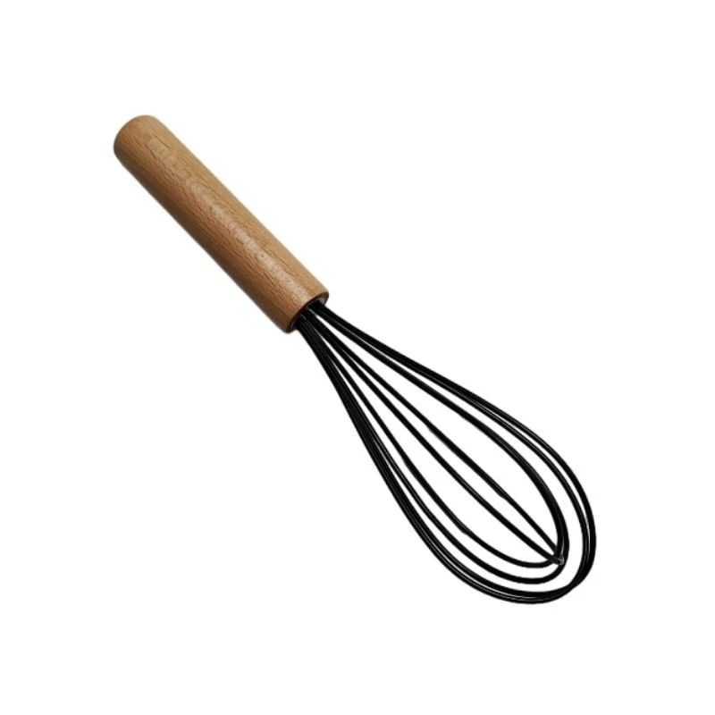 Fouet 24x5,5cm en silicone, manche en bois - CUCINA