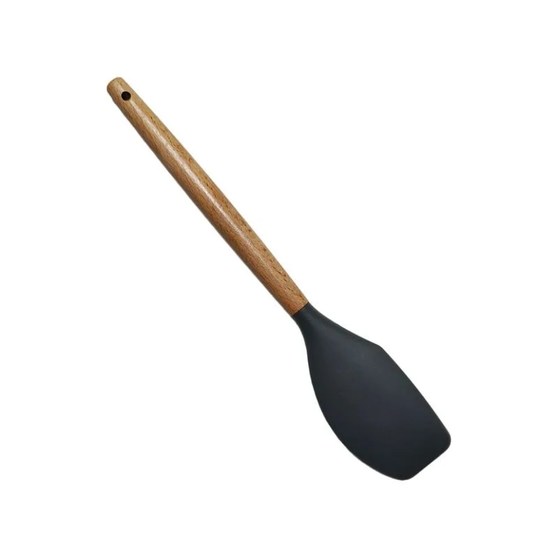 Spatule 31x6cm en silicone, manche en bois - CUCINA