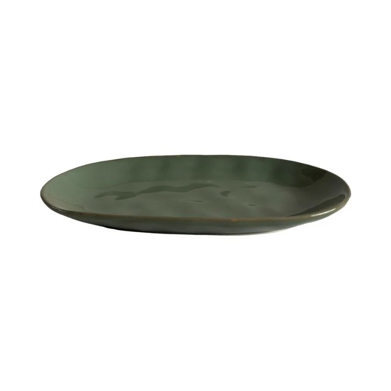 Plat oval en céramique 3 coloris assortis 30x16 cm