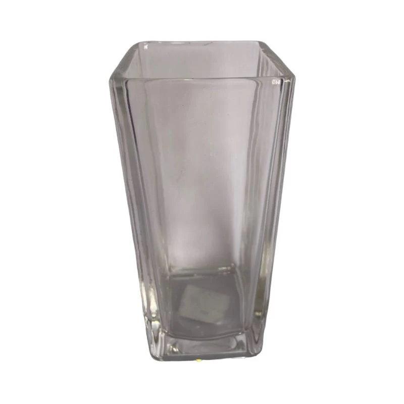 Vase en verre transparent 8x8xH19,3 cm