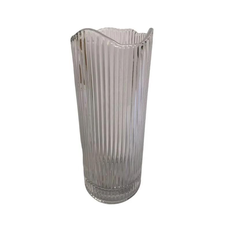 Vase en verre transparent D12xH24,5 cm