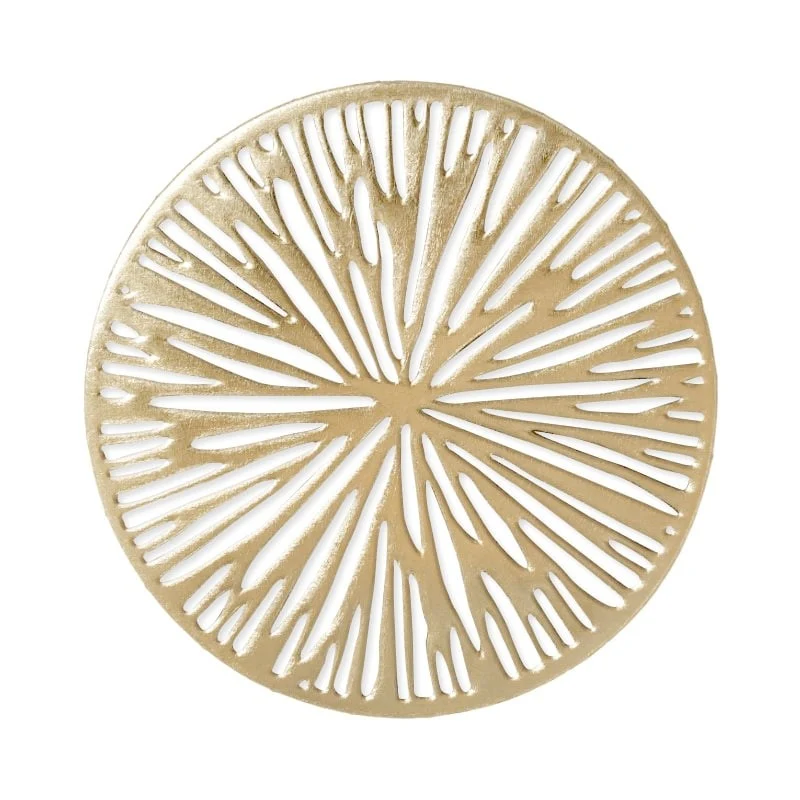 Set of 4 dessous de verre rond doré D10 cm