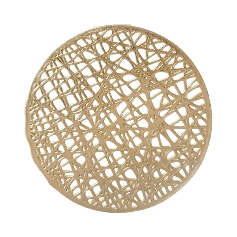 Set of 4 dessous de verre rond doré D10 cm